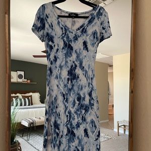 Lulus blue tie dye midi dress